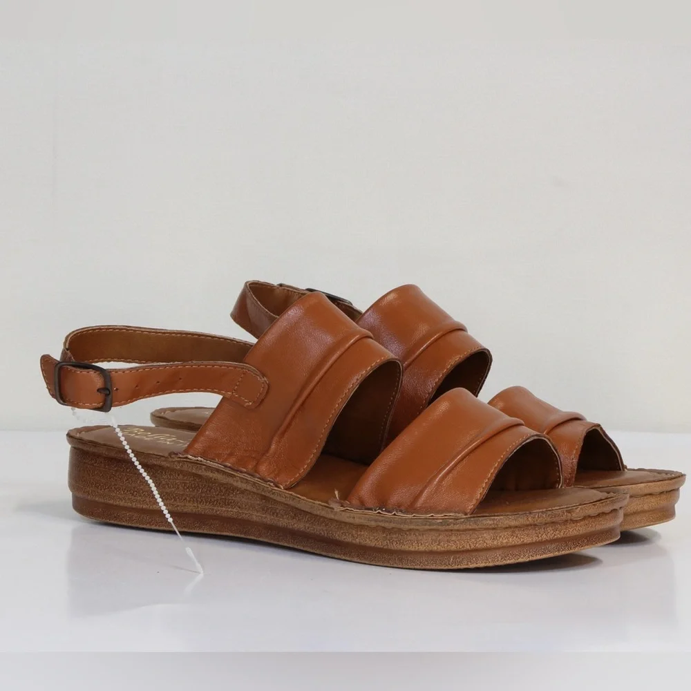 Brown Italian Leather Sandals NWOT Mila Paoli | Shoes | Nwot Mila Paoli Womens Italian Leather  main image 3